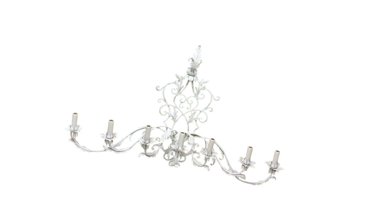 Vintage White 7 Light Wall Sconce