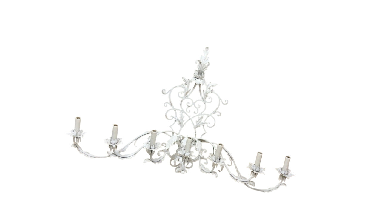 Vintage White 7 Light Wall Sconce