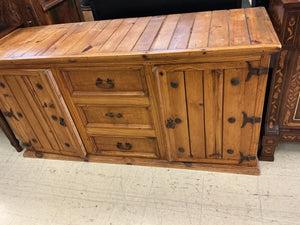 Rustic Pine Sideboard Cabinet  65x21x31