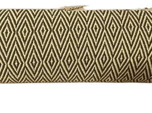 Brown & Tan Woven Diamond Pattern Upholstery Fabric