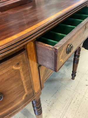 1940's  Sideboard With Serpentine Satinwood Inlay,  36.5" H x 60" w x 23"D