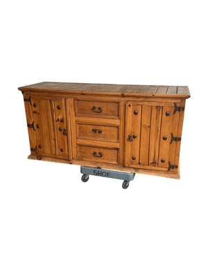 Rustic Pine Sideboard Cabinet  65x21x31