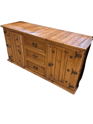 Rustic Pine Sideboard Cabinet  65x21x31