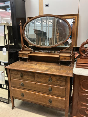 Antique Oak Dresser w/Mirror