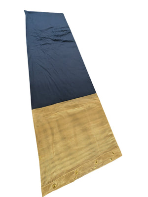 Navy & Gold Mesh Cabana Curtain W212" x L100" SINGLE