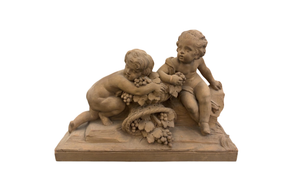 Classical Putti with Grape Basket