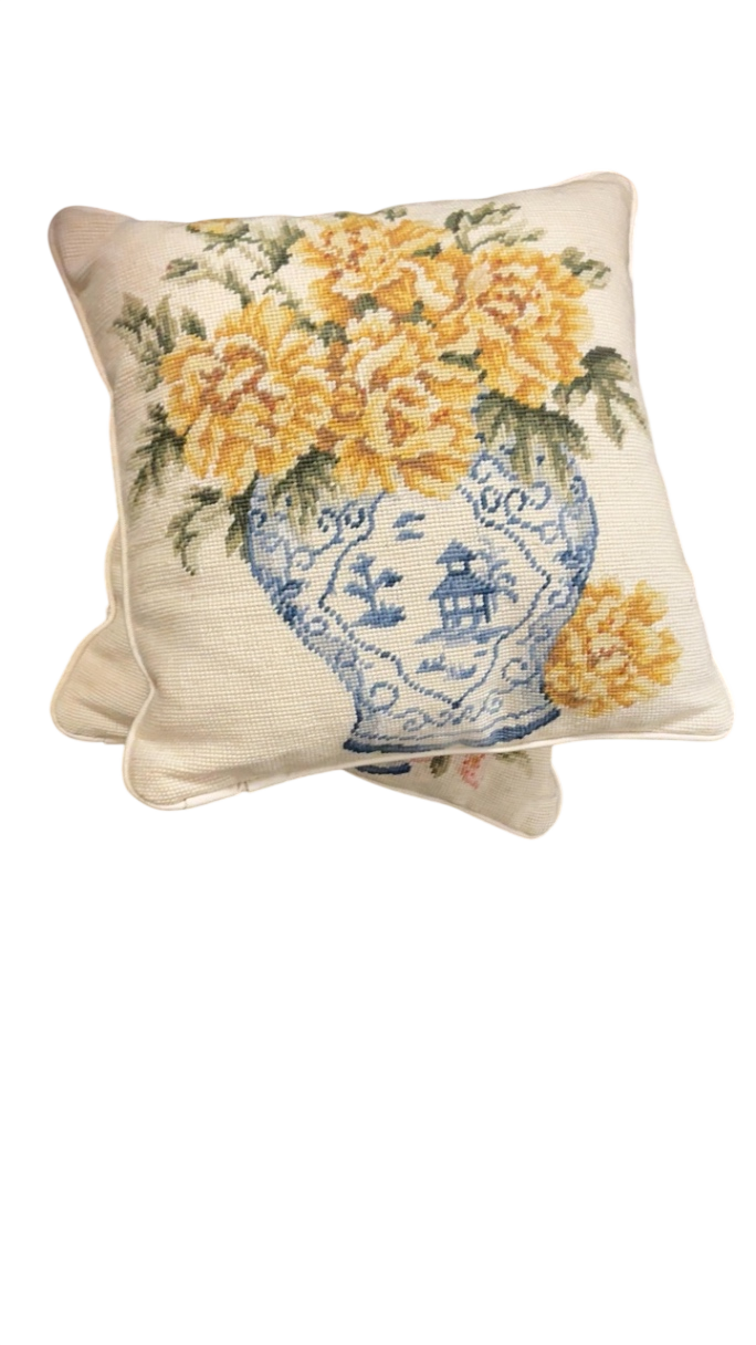 Needlepoint Accent Pillow