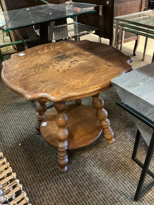 Antique Oak Stand / Lamp Table 2’ X 2’ x 22”