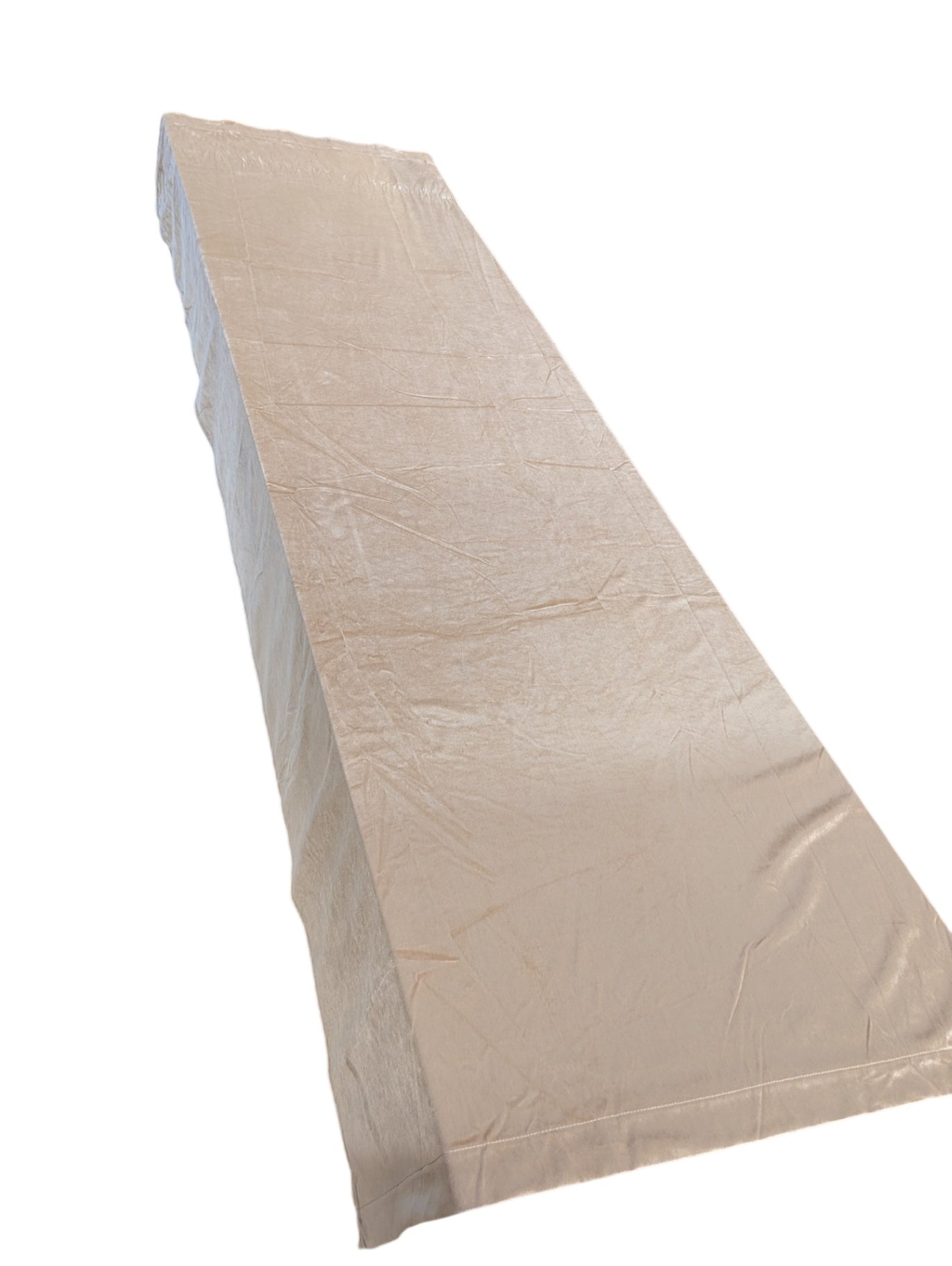 Velvet Champagne Curtains PAIR L104" x W52"