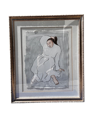 RC Gorman “Nicole” Serigraph (96/200) Framed Wall Art, 32 x 38 in