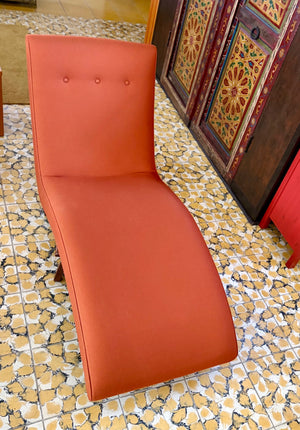 Room & Board Delia Kat's Orange Weave Chaise Lounge 35 W x 62 L x 35 H each