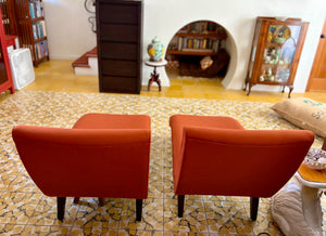 Room & Board Delia Kat's Orange Weave Chaise Lounge 35 W x 62 L x 35 H each