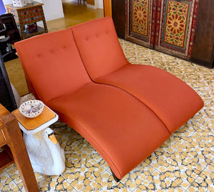 Room & Board Delia Kat's Orange Weave Chaise Lounge 35 W x 62 L x 35 H each