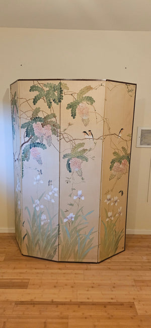 Green Oasis China 4 Panel Folding Screen 64x72