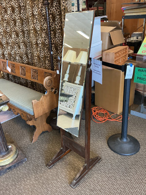 Vintage Cheval Standing Mirror 14 1/2x 57”