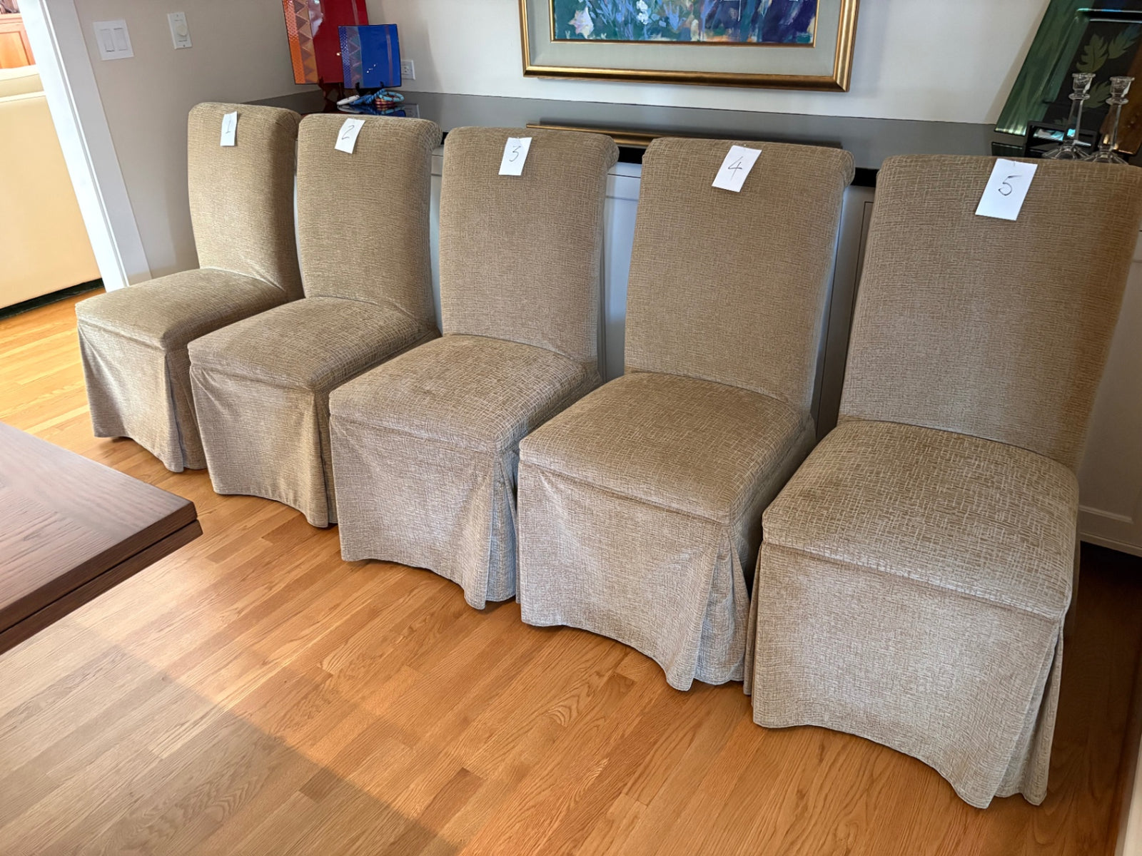 10 Fully Upholstered Parsons-Style Dining Chairs (set of 10)