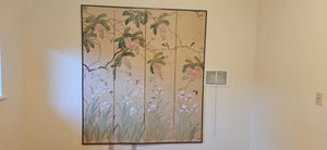 Green Oasis China 4 Panel Folding Screen 64x72