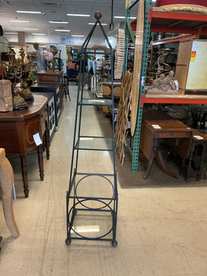 Wrought Iron Etagère/Display Tower 70 x16 x 16