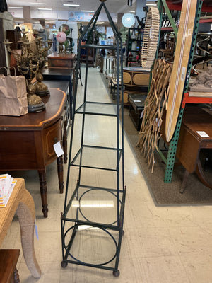 Wrought Iron Etagère/Display Tower 70 x16 x 16