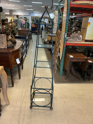 Wrought Iron Etagère/Display Tower 70 x16 x 16
