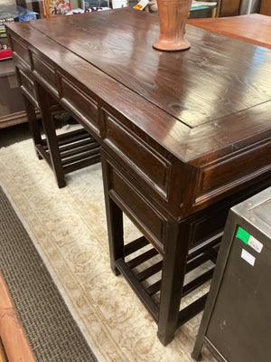 Chinese Hardwood Modular Partner Desk,56 7/8 X 29 1/4 X 32 1/2 high