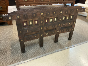 Vintage Indian Damchiya-Style Console Table – 52" x 17" x 27"
