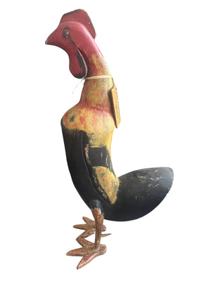 Wooden Vintage Chicken 21”x9”