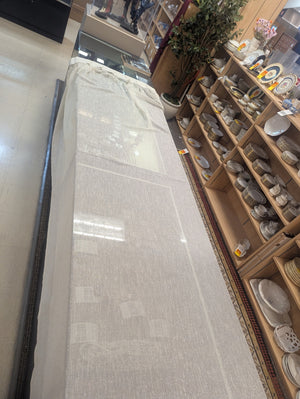 Sheer Cream Glitter Curtains PAIR L110" x W112"
