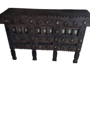 Vintage Indian Damchiya-Style Console Table – 52" x 17" x 27"