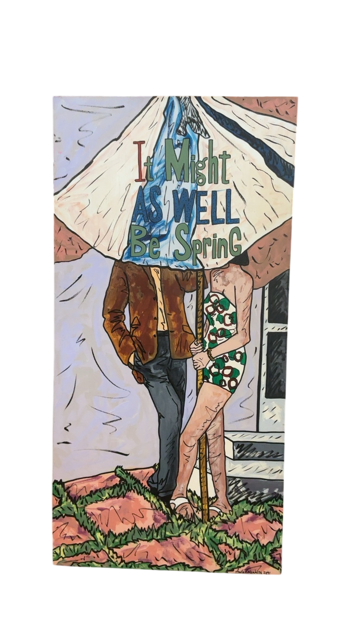 Anita Rosenberg “It Might As Well Be Spring” Original Painting – 49” x 24”
