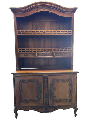French Provincial Arles Dresser Hutch 64x18x80