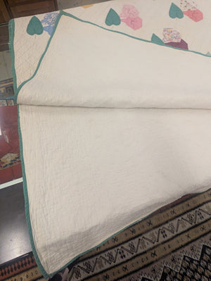 Handmade Quilt Calla Lily Patchwork Design 80 x 75