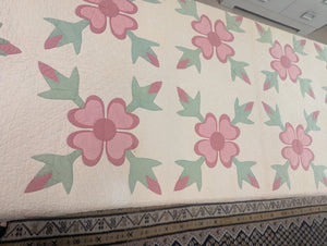Handmade Quilt Rose of Sharon Pattern 96 x 80