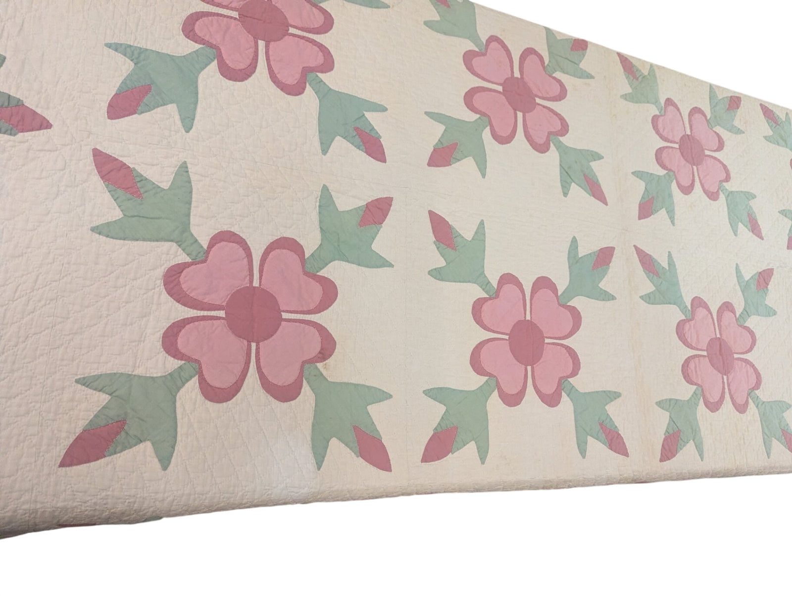 Handmade Quilt Rose of Sharon Pattern 96 x 80