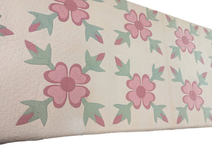 Handmade Quilt Rose of Sharon Pattern 96 x 80