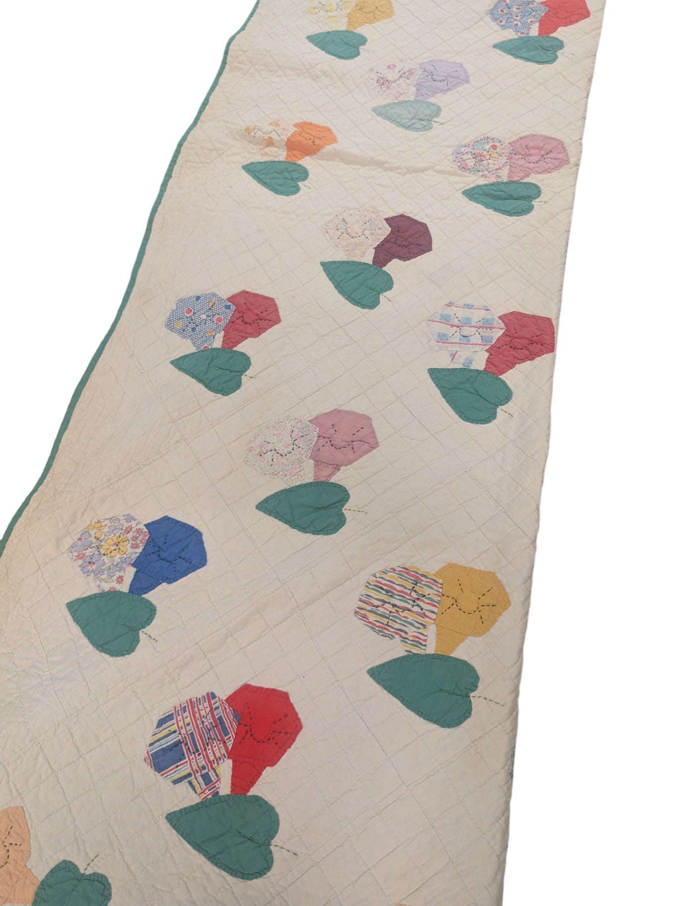 Handmade Quilt Calla Lily Patchwork Design 80 x 75
