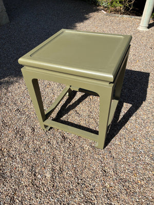 Asian Ming Square Sage Green Side Table (EACH) 24x24x29 H