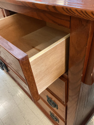 Mission Style 10-Drawer Dresser, 42 in x 18 in x 60 in