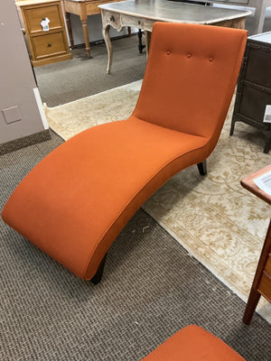 Room & Board Delia Kat's Orange Weave Chaise Lounge 35 W x 62 L x 35 H each