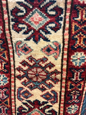 Wool on Cotton Turkish Rug, 33 1/4" x 10' 3"