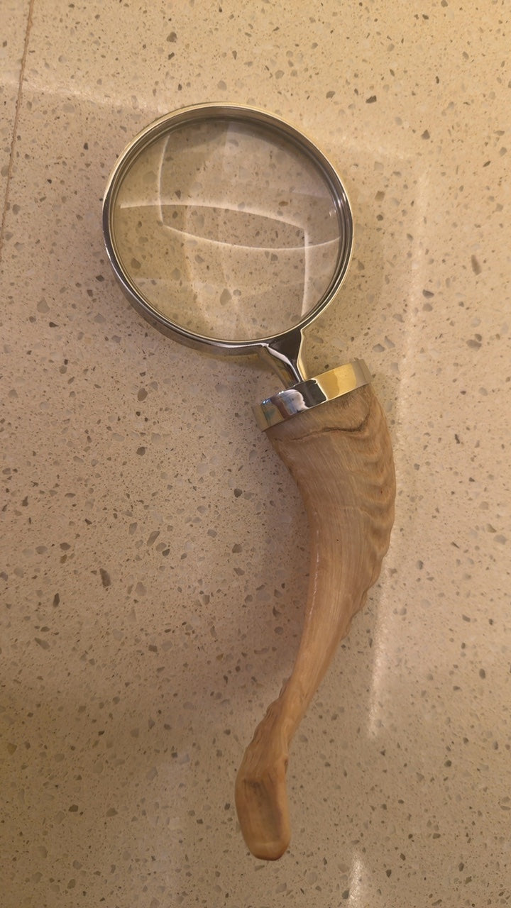 Resin Horn-Handled Magnifying Glass