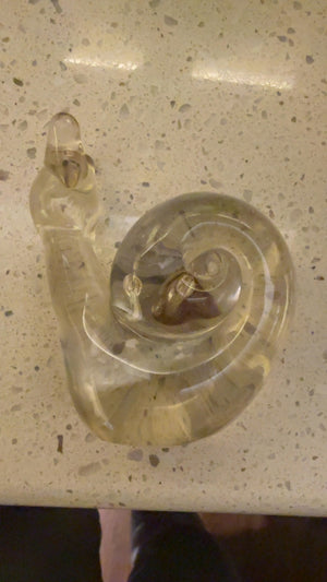 Small Crystal Snail Figurine (Unsigned)