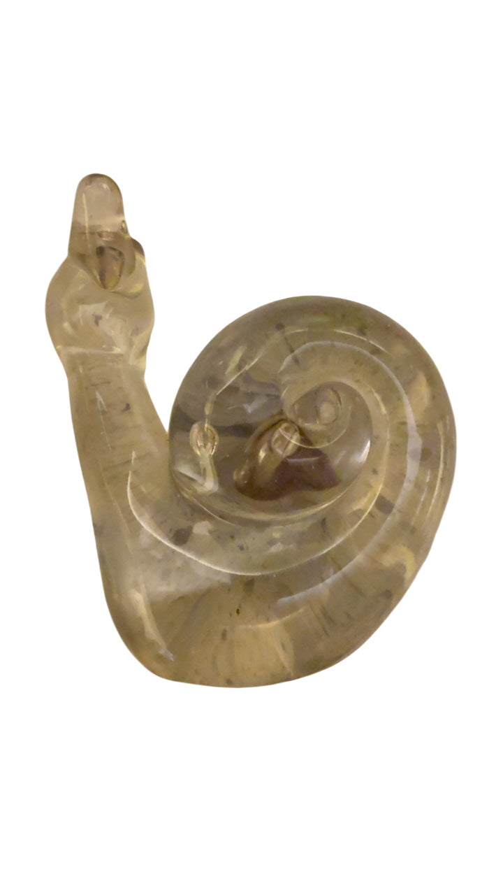 Small Crystal Snail Figurine (Unsigned)