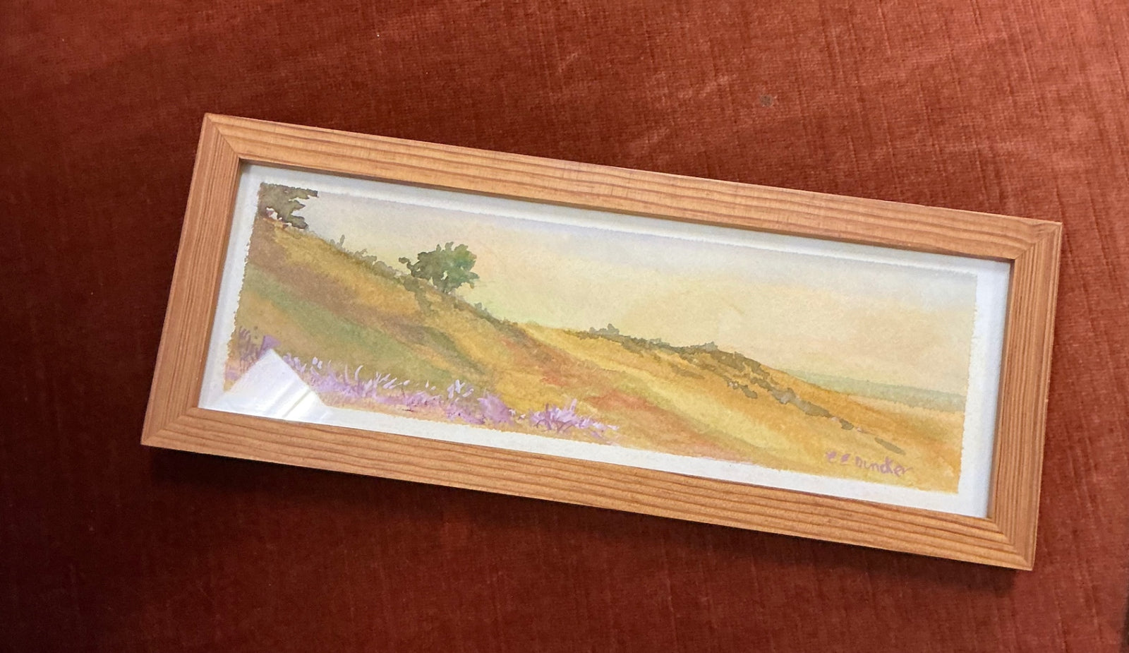 Watercolor Landscape by Eleanor E. Duncker (American, b. 1936) — 11" x 4"