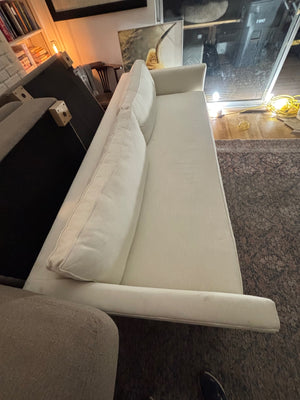 2 matching West elm Alabaster linen performance fabric 