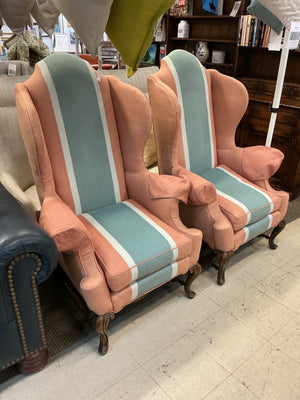 Queen Anne Style Wingback Accent Chair  (EACH)