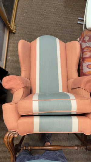 Queen Anne Style Wingback Accent Chair  (EACH)