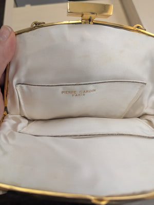 Vintage Pierre Cardin Beaded Chevron Clutch Bag