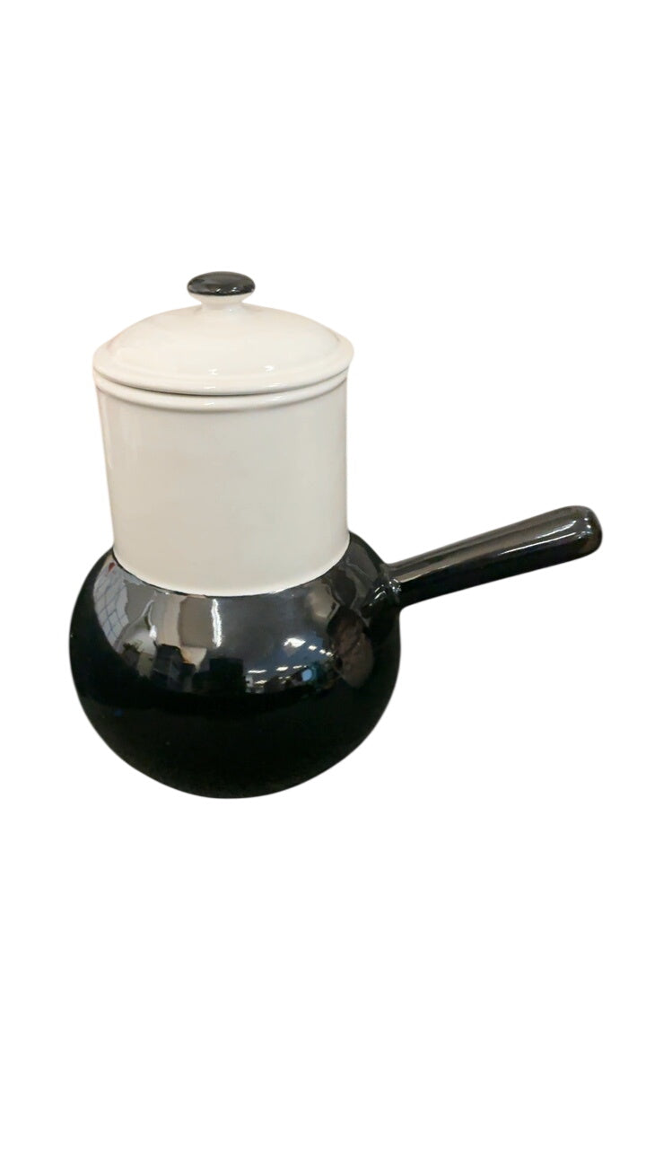 Vintage Le Marteau Ceramic Warming/Melting Pot Designed by Daniel Busby (1970s)