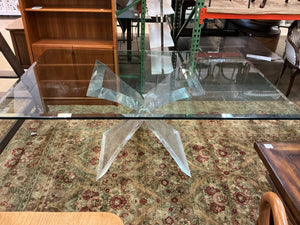 Charles Hollis Jones Attributed Lucite Dining Table  42x66x29